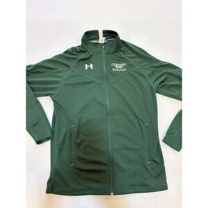 Colorado State Under Armour Jacket Basketball  CSU Rams Full Zip Green Medium